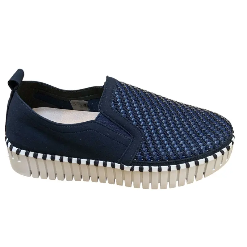 Ilse Jacobsen Woven Platform Loafer 1