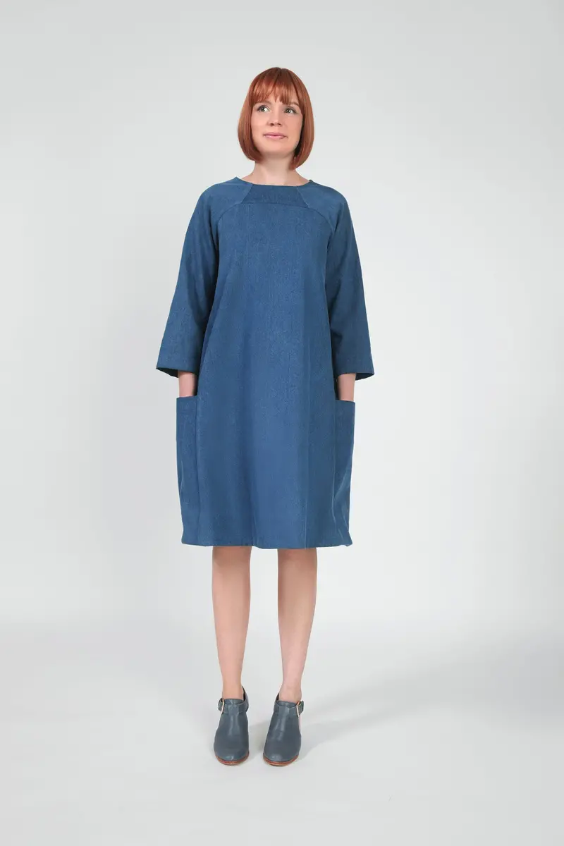 In The Folds Rushcutter Dress - Printed Copy Shop (+£7.00) 1