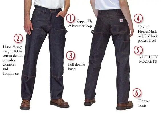 Irregular #3303 Made In Usa Double Front Carpenter Jean 14.5 Oz. Second, No Returns 1
