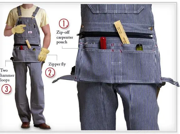 Irregular #730 American Made Stripe Carpenter Overalls Second, No Returns 1