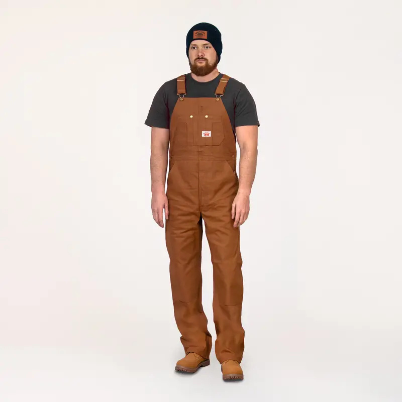 Irregular #83 American Made Brown Duck Overalls Second, No Returns 1