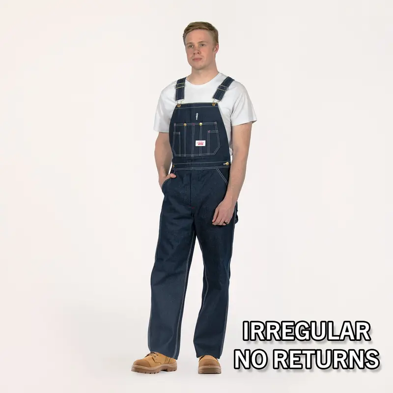 Irregular #966/#980 Made In Usa Menclassic Blue Denim Bib Overalls - Second, No Returns 1