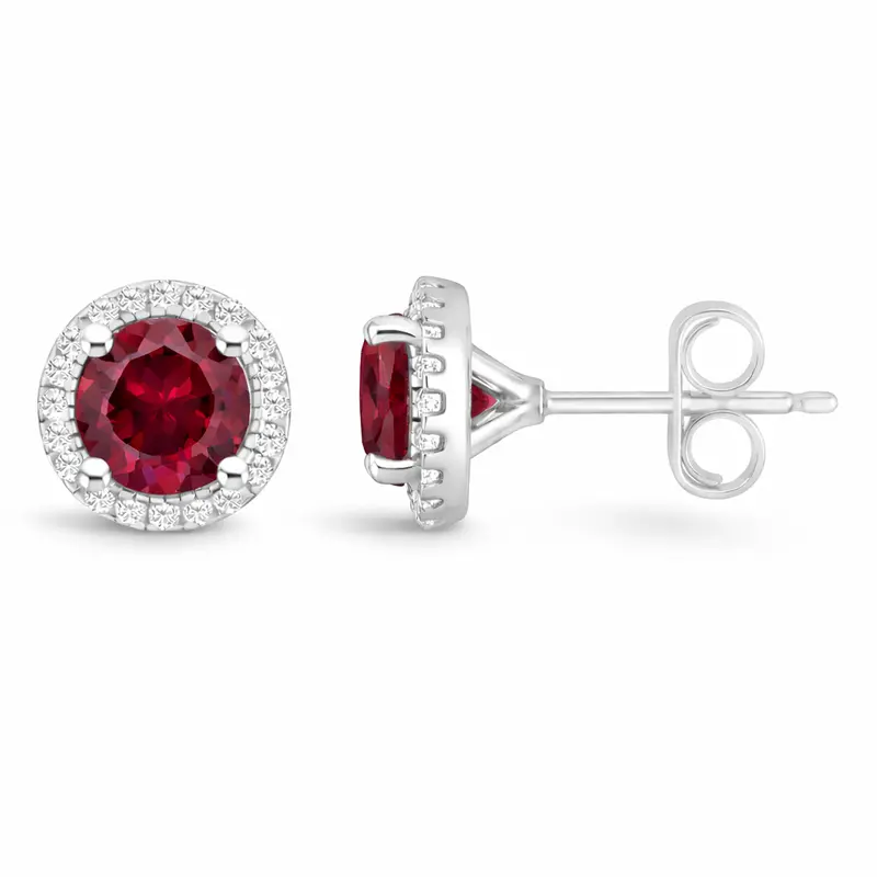 July Blaze Ruby Earrings 1