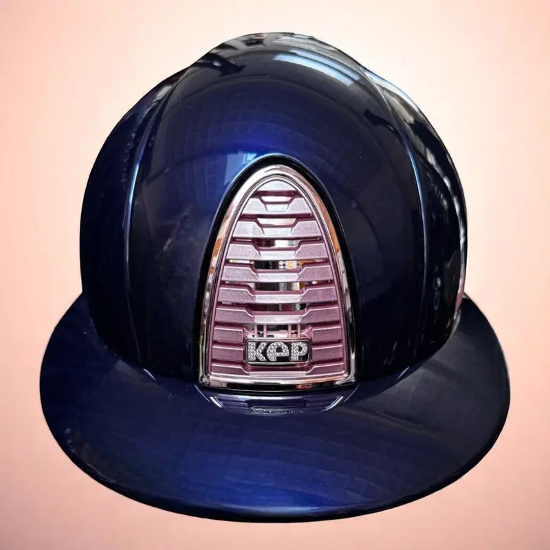 Kep Italia Cromo 2.0 Blue Polish & Rose Gold Custom Polo Brim Helmet 1
