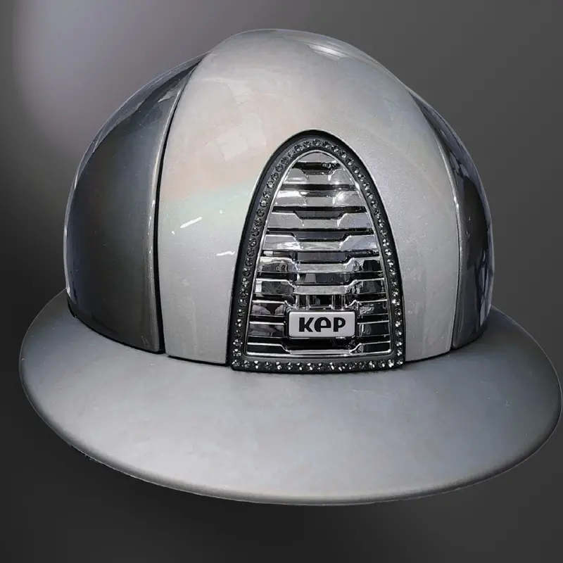 Kep Italia Cromo 2.0 Polish Metal Crystal Custom Polo Brim Helmet 1