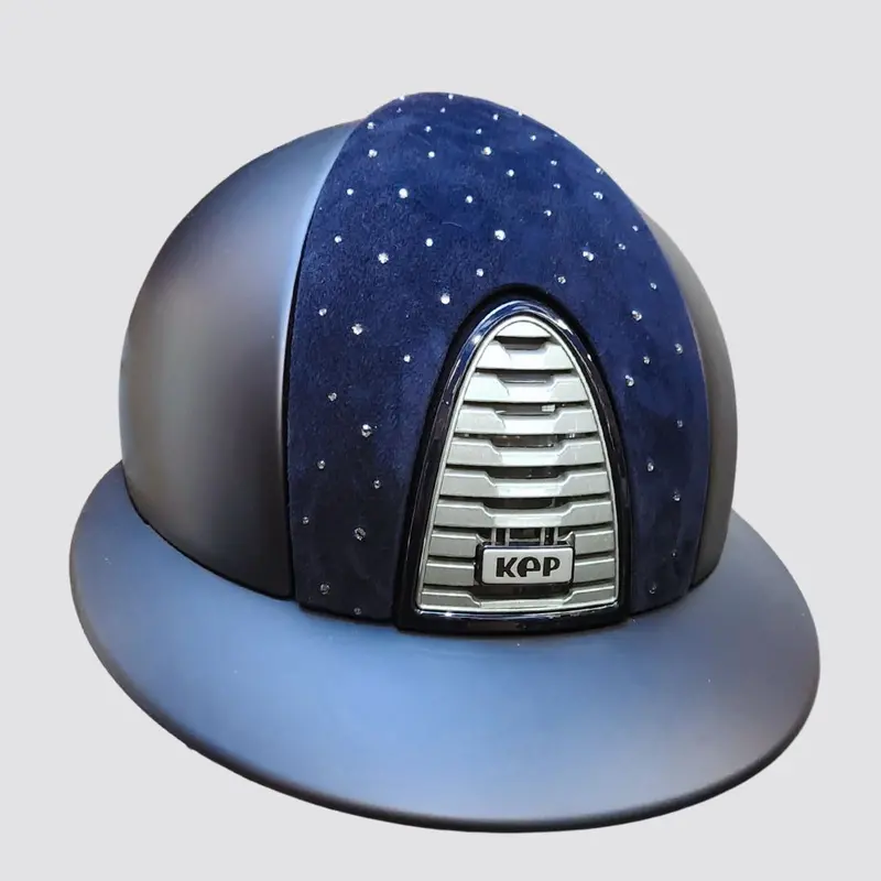 Kep Italia Cromo 2.0 Suede & Crystal  Custom Polo Brim Helmet 1