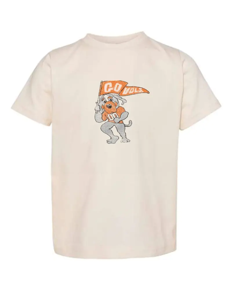 Kids’ Tennessee Volunteers Mascot Flag Cream T-Shirt