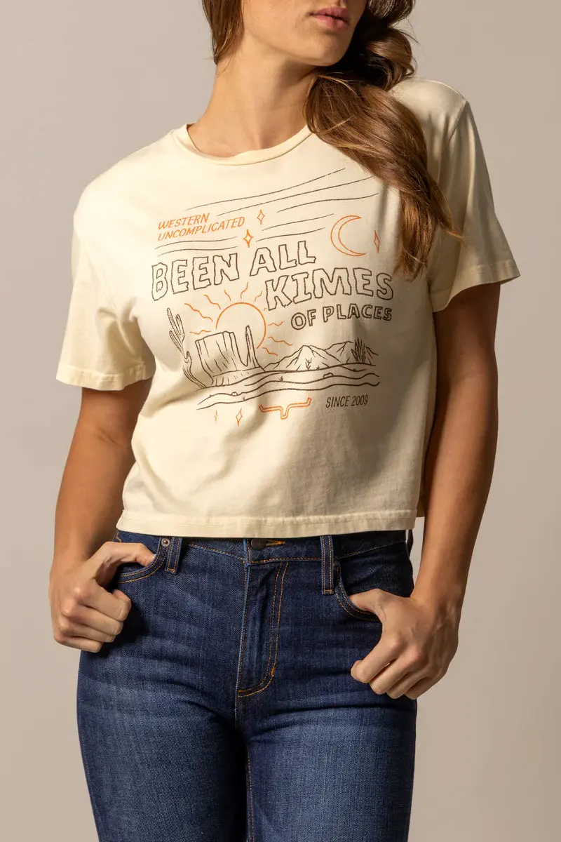Kimes Ranch Women's Places Crop T-Shirt 1