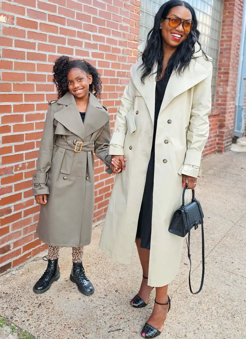 Know Me Child/Woman Trench Coat Me2070 1
