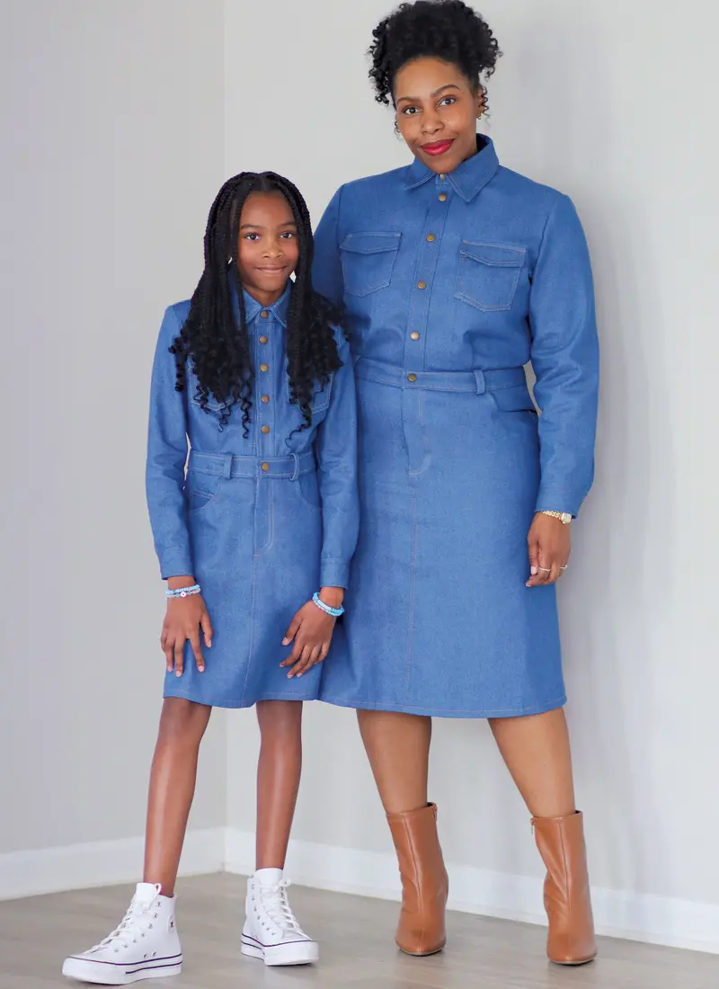 Know Me Girl's And Misses' Denim Dress Me2133 1
