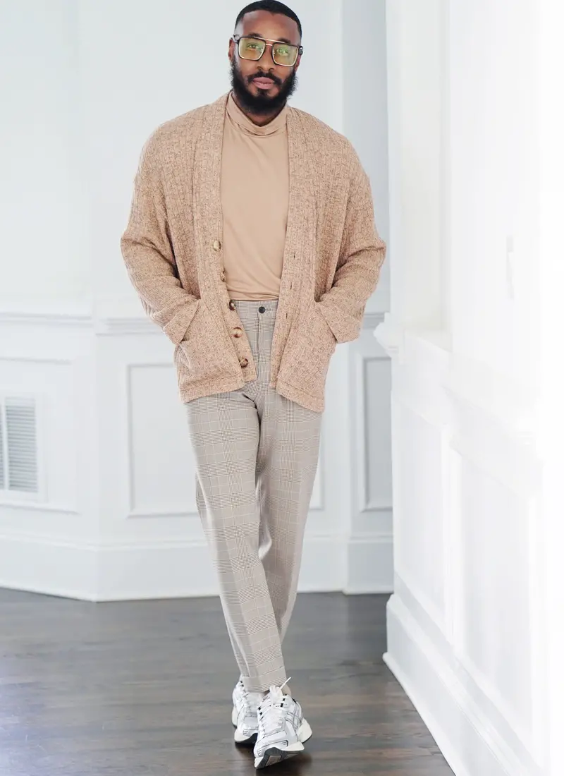 Know Me Men's Turtleneck & Cardigan Me2105 1