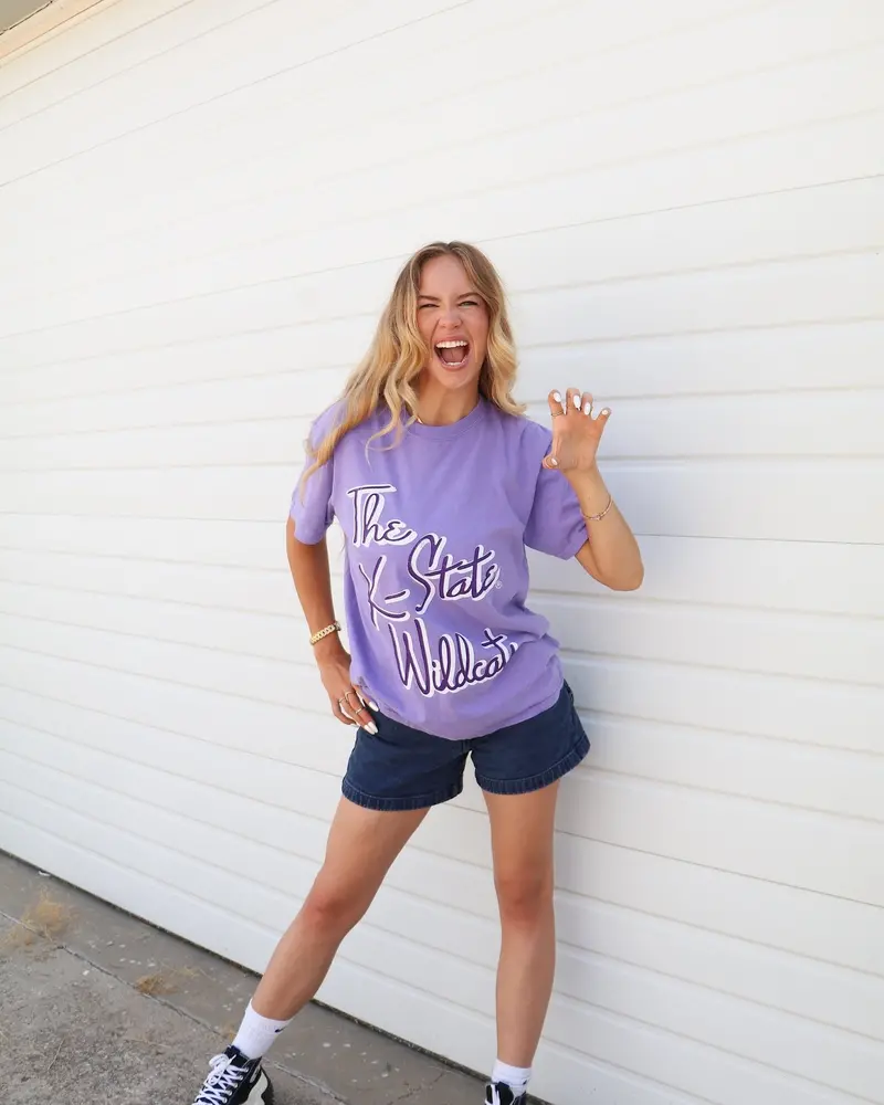 Ksu Wildcats Beverly Violet Tee 1