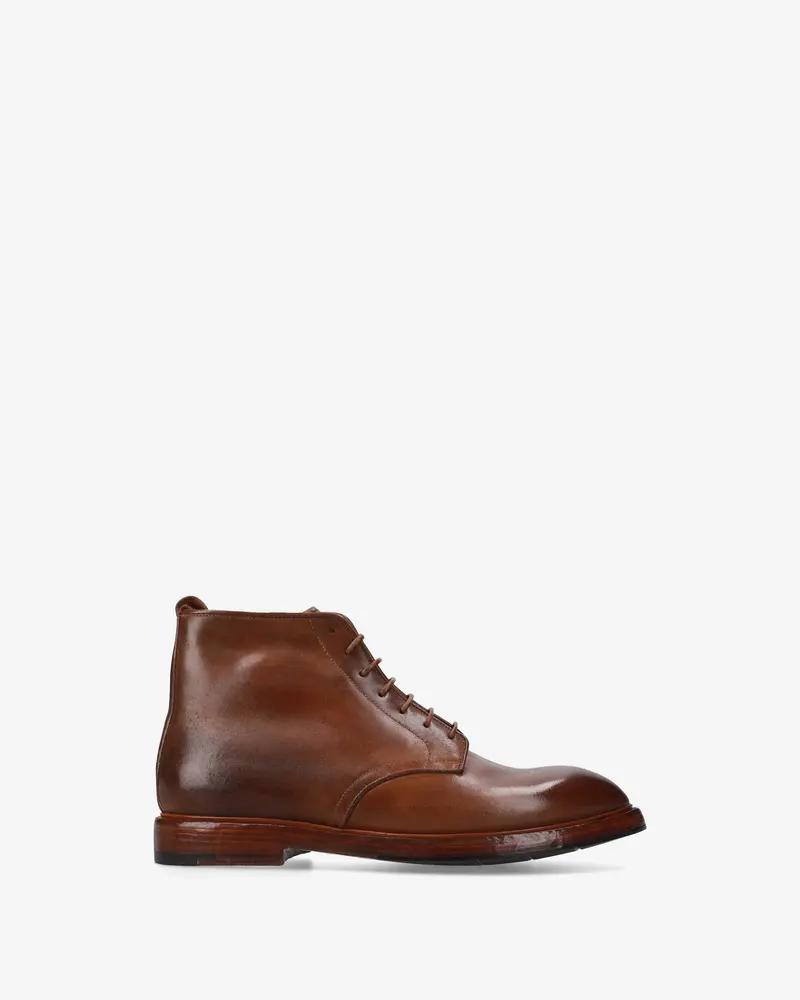 Lace-Up Ankle Boot In Brown Cordovan 1