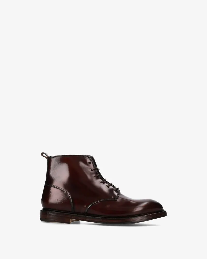 Lace-Up Ankle Boot In Dark Brown Cordovan 1
