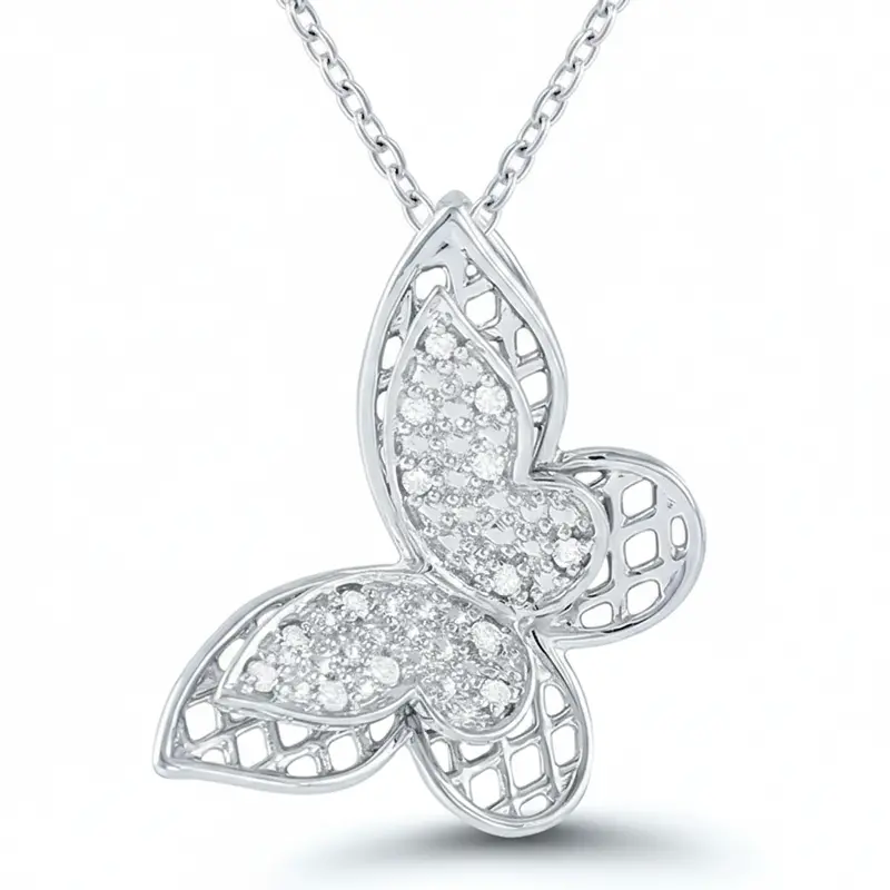 Lattis Weave Butterfly Pendant 1