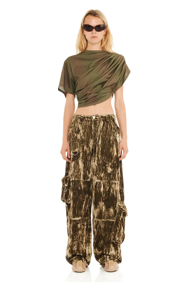 Lawn Cargo Pant Moss Velvet 1