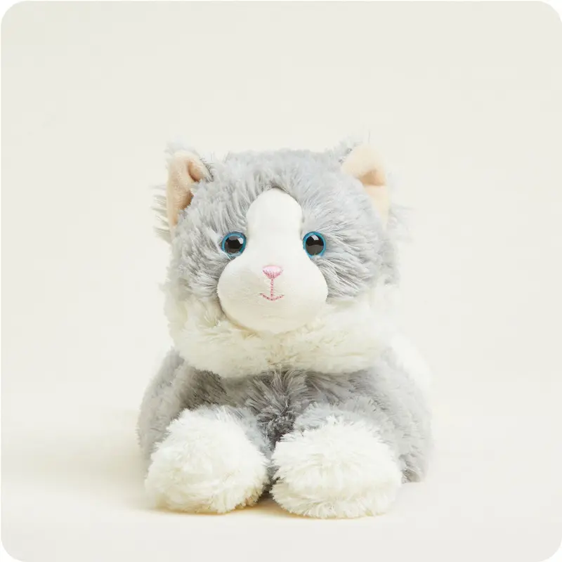 Laying Down Gray Cat Warmies 1