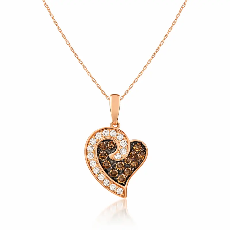 Le Vian® Chocolate Swirl Heart Pendant 1