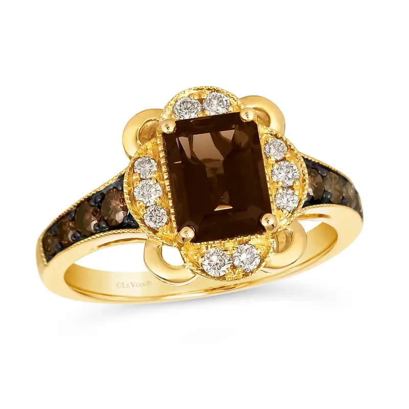 Le Vian® Cocoa Royale Quartz & Diamond Ring 1