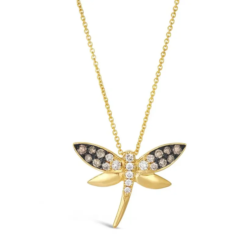 Le Vian® Golden Drift Ombre Diamond Dragonfly Necklace 1