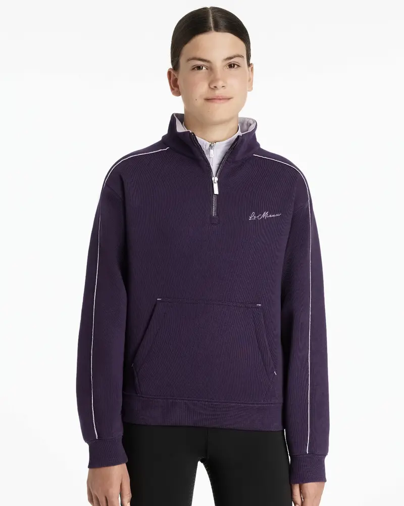 Lemieux Kate Quarter Zip Purple Youth Sweatshirt 1
