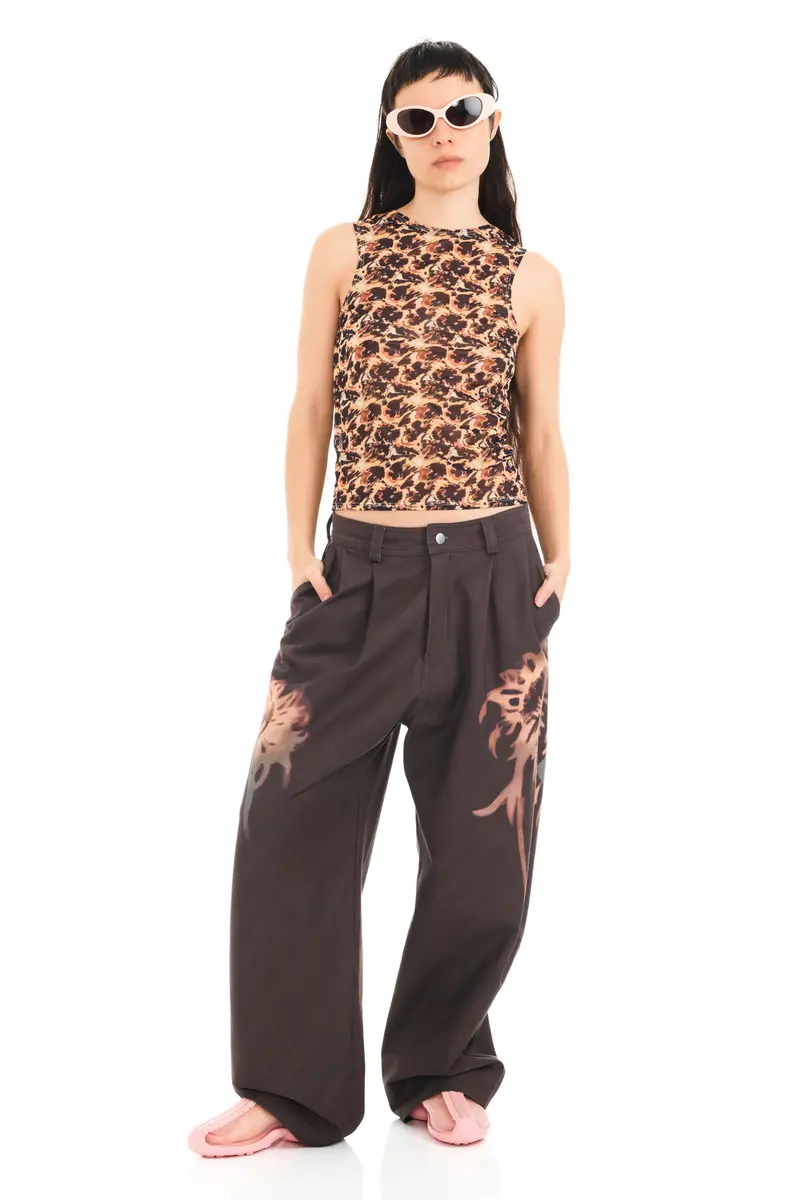 Leopard Peony Dachi Cardio Tank 1