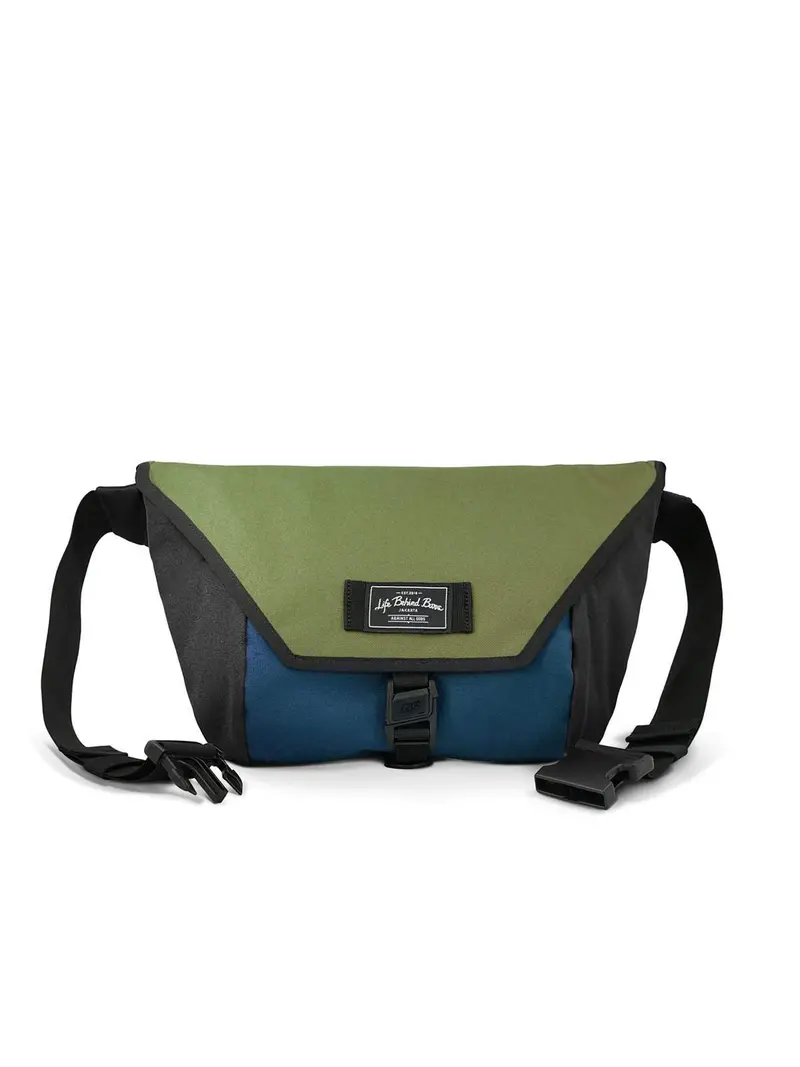 Life Behind Bars The Slingshot 9L Sling Bag Olive Navy Black 1