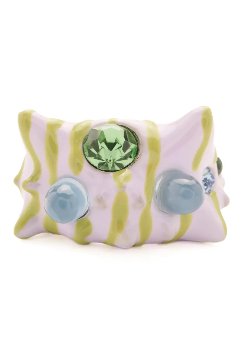 Lilac Stripe Alien Ring 1