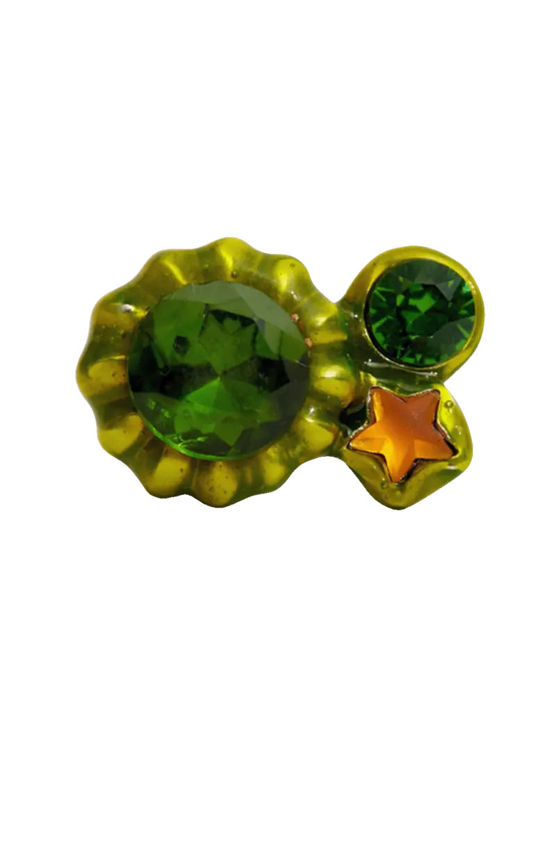 Lime Candy Gem Ring 1