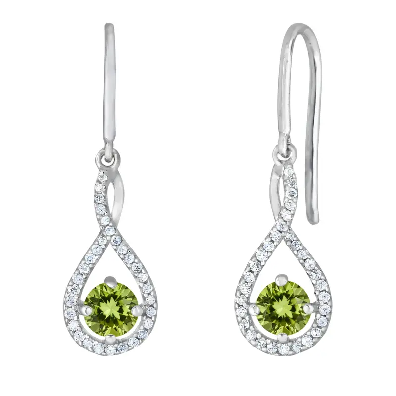 Limedrop Peridot Twist Earrings 1