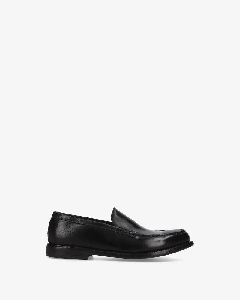 Loafer In Black Calfskin Leather With Leather Sole 32257A 1
