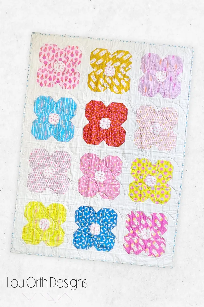 Lou Orth Designs Flower Friends Quilt Pdf 1