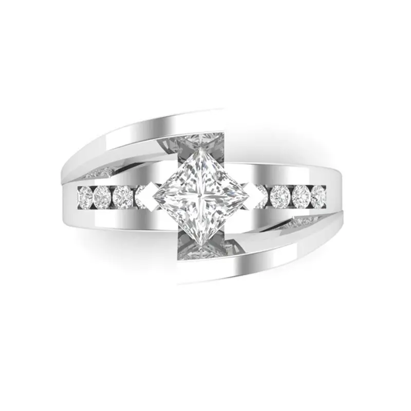 Love Story® Bold Embrace Princess Cut Diamond Engagement Ring 1