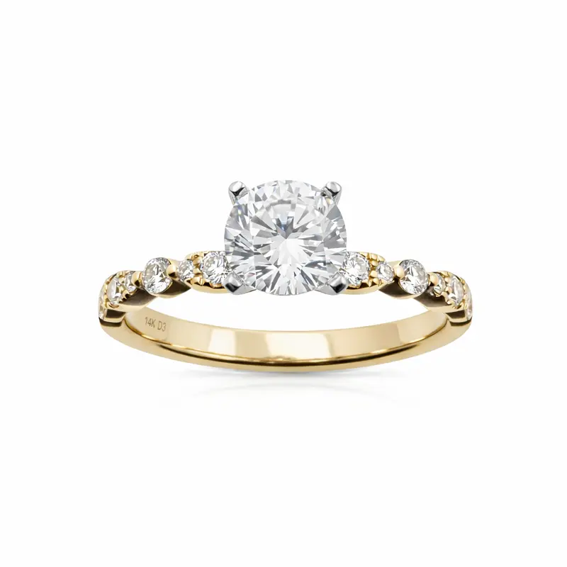 Love Story® Bound In Light Round Diamond Engagement Ring Mounting 1