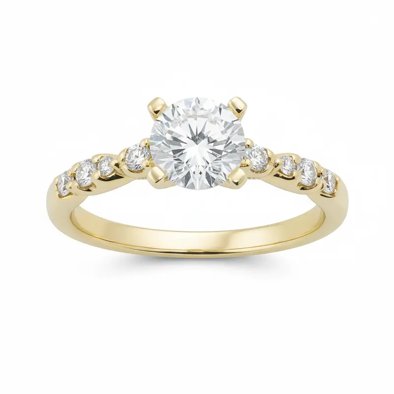 Love Story® Gilded Whisper Round Diamond Engagement Ring Mounting 1