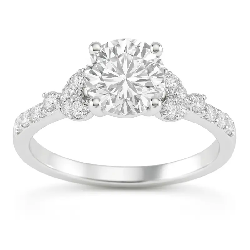 Love Story® Glacial Bloom Round Diamond Engagement Ring 1