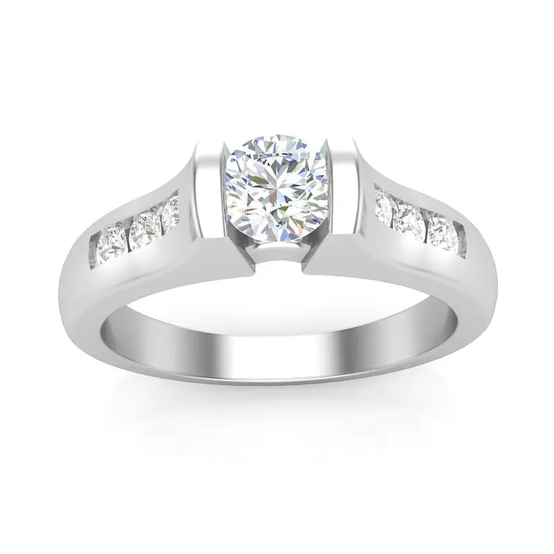 Love Story® Icebridge Round Diamond Engagement Ring 1