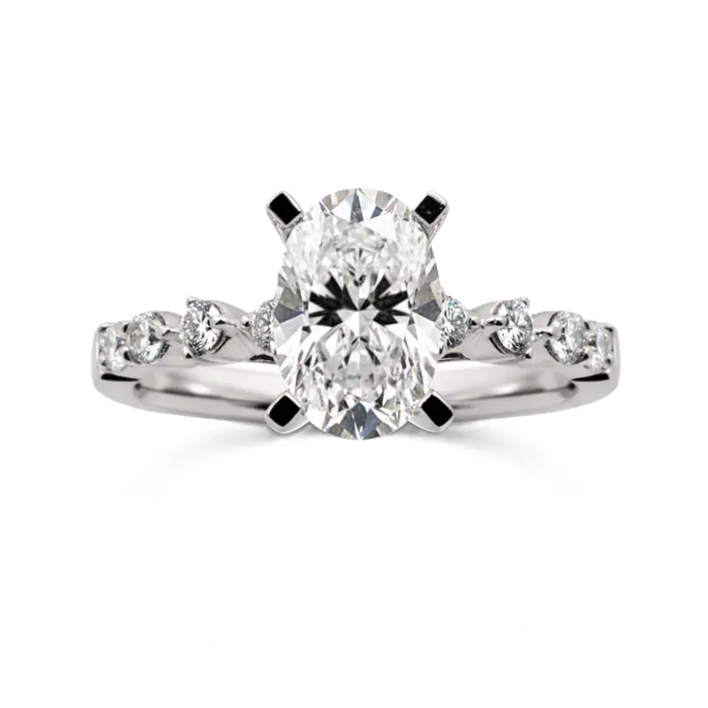 Love Story® Laurel Embrace Oval Diamond Engagement Ring Mounting 1