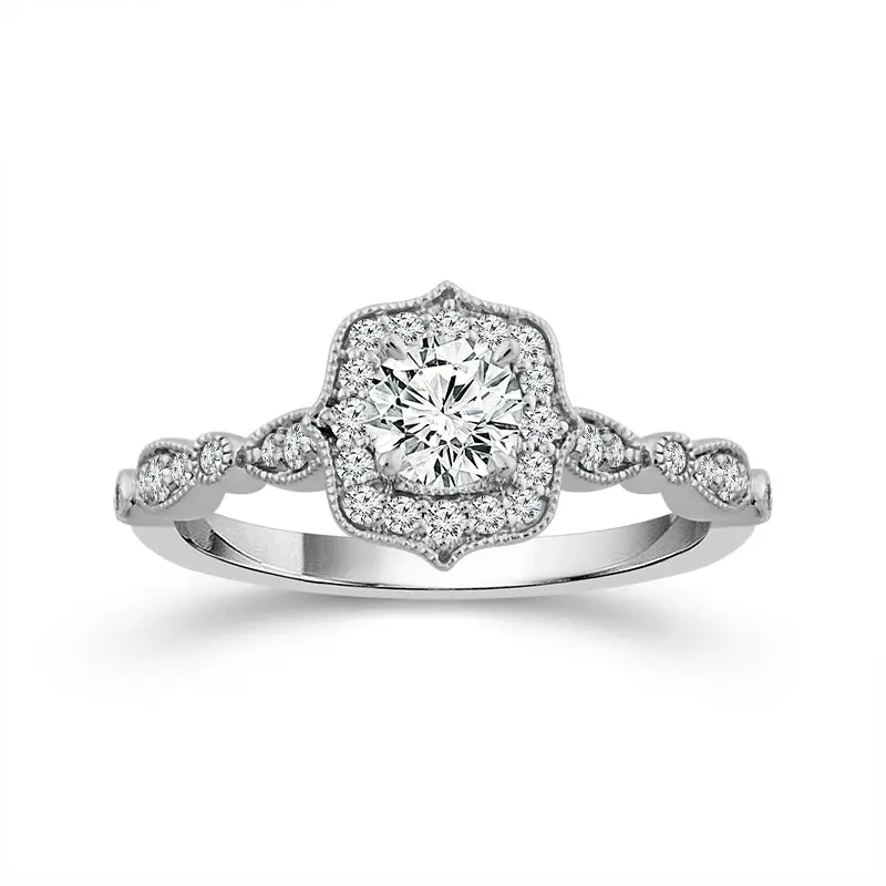 Love Story® Moonlit Gaze Round Diamond Engagement Ring 1