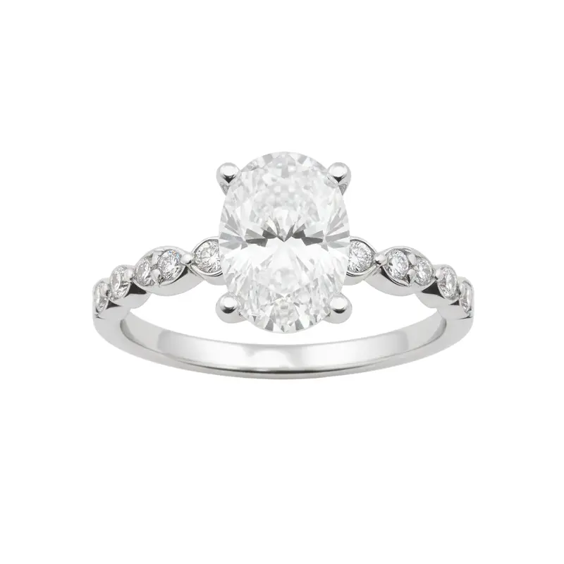 Love Story® Oval Whisper Diamond Engagement Ring Mounting 1
