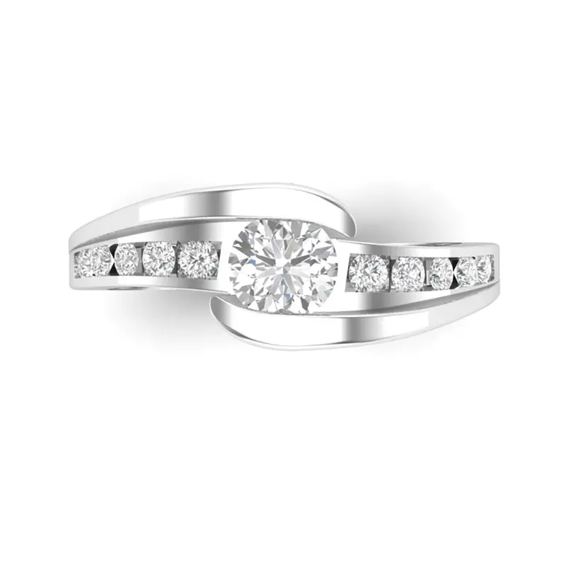 Love Story® Strong Embrace Round Diamond Bridal Set 1