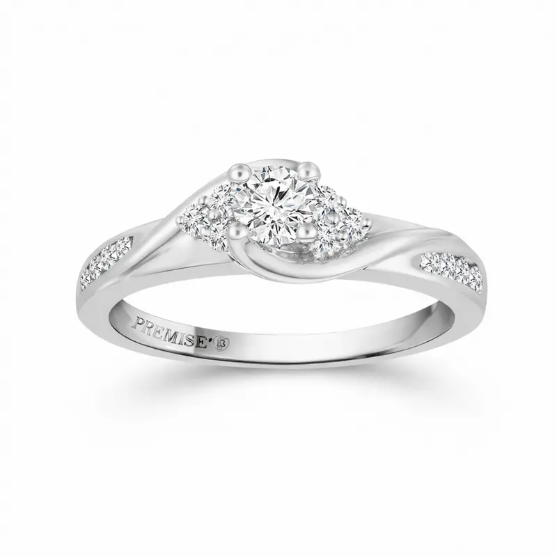 Love Story® United Path Round Diamond Engagement Ring 1