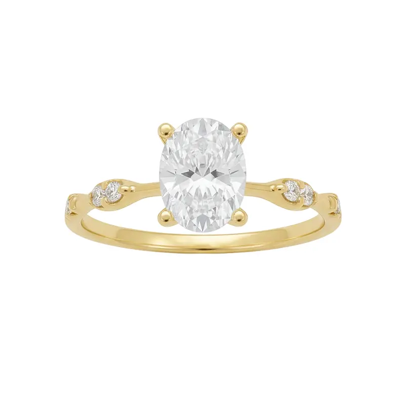 Love Story® Whispered Path Oval Diamond Engagement Ring Mounting 1