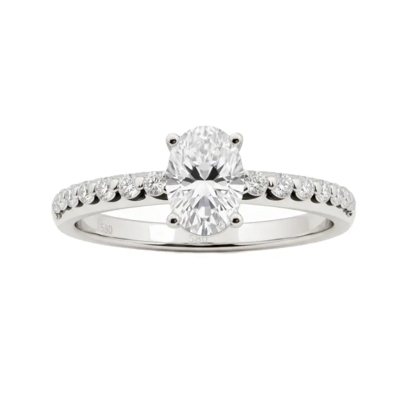 Love Story® Whispered Vine Oval Diamond Engagement Ring Mounting 1