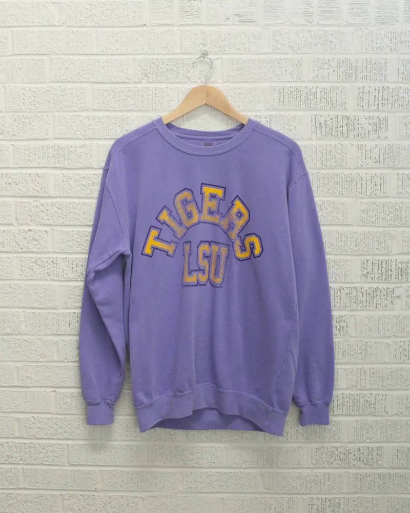 Lsu Mega Arch Orchid Sweatshirt 1