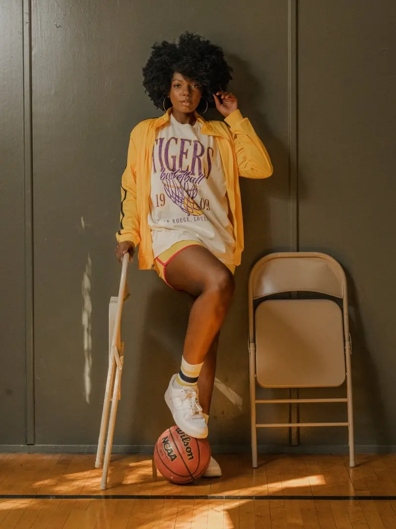 Lsu Tigers Big Basketball Off White Thrifted Tee 1