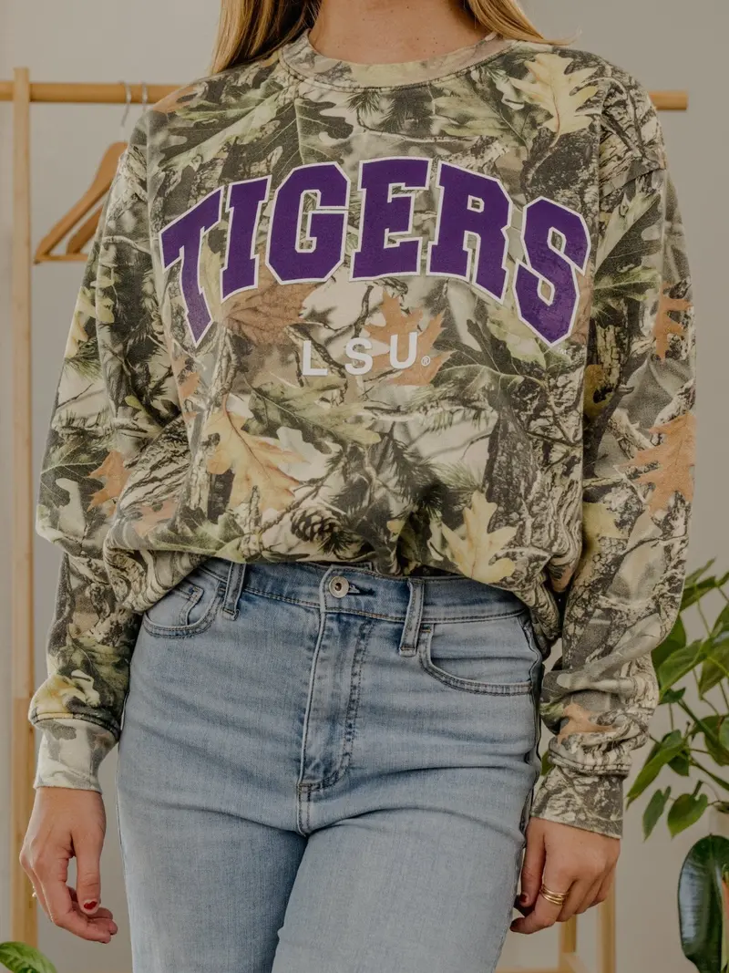 Lsu Tigers Filled Gault Camouflage Sweatshirt 1