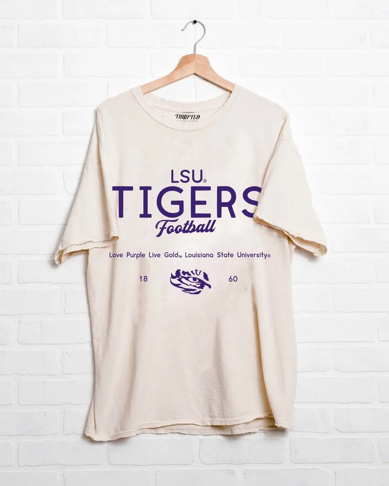 Lsu Tigers Shot Off Off White Thrifted Tee 1