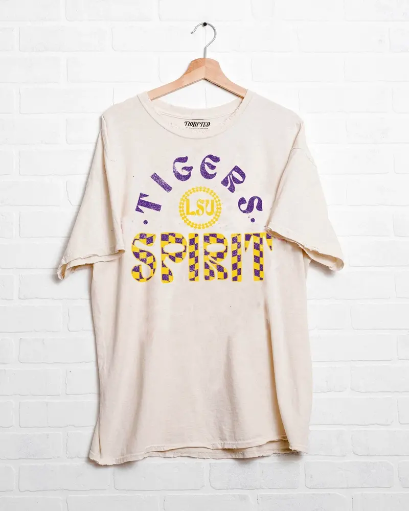 Lsu Tigers Spirit Off White Thrifted Tee 1