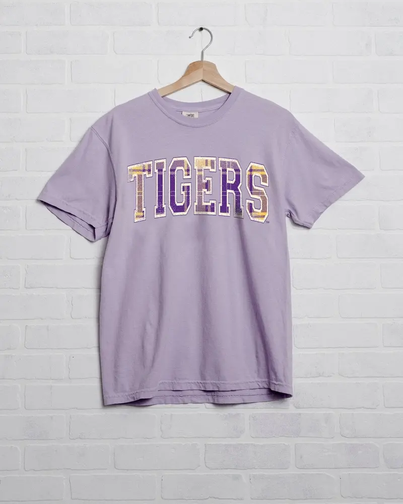 Lsu Tigers Tartan Orchid Tee 1